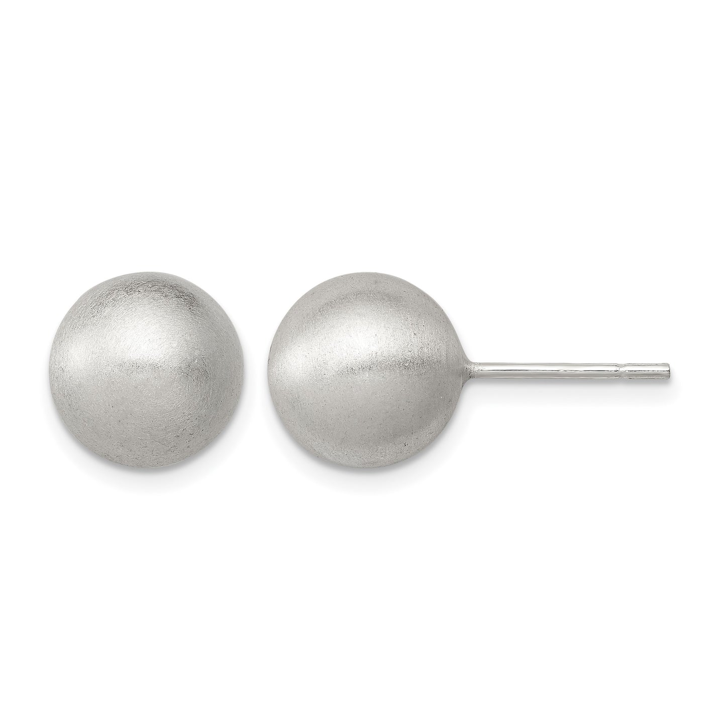 Sterling Silver Polished 10mm Laser-cut Post Earrings