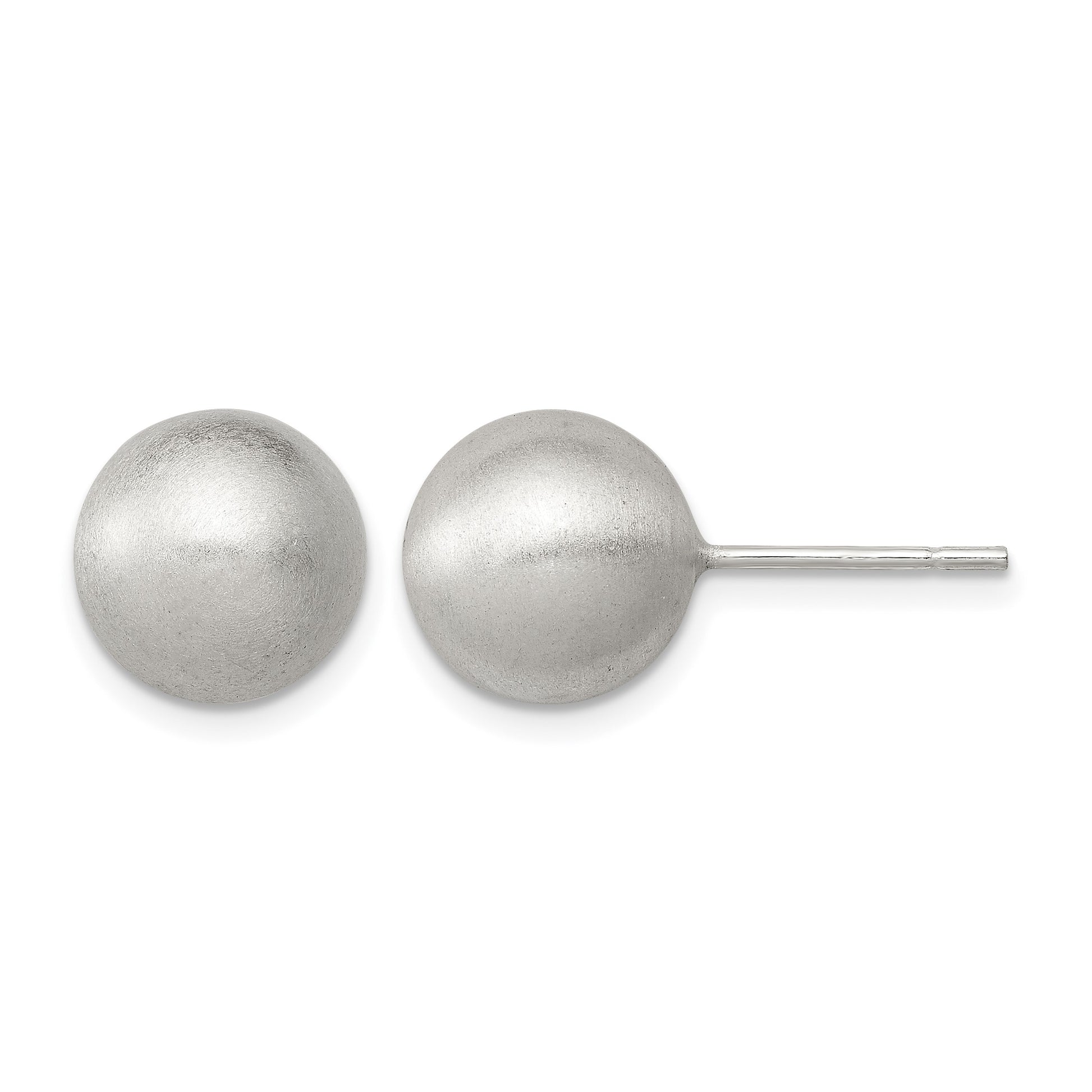 Sterling Silver Polished 10mm Laser-cut Post Earrings