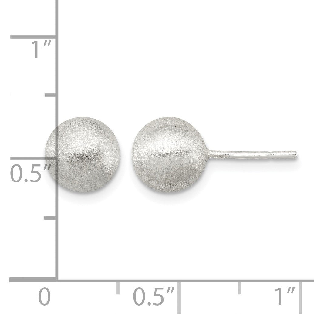 Sterling Silver Polished 8mm Laser-cut Post Earrings
