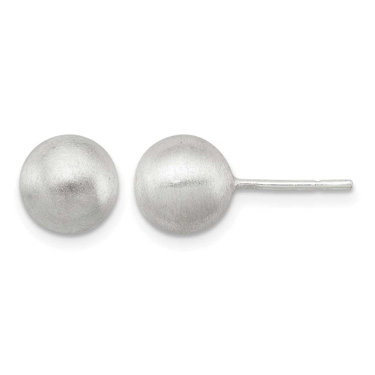Sterling Silver Polished 8mm Laser-cut Post Earrings