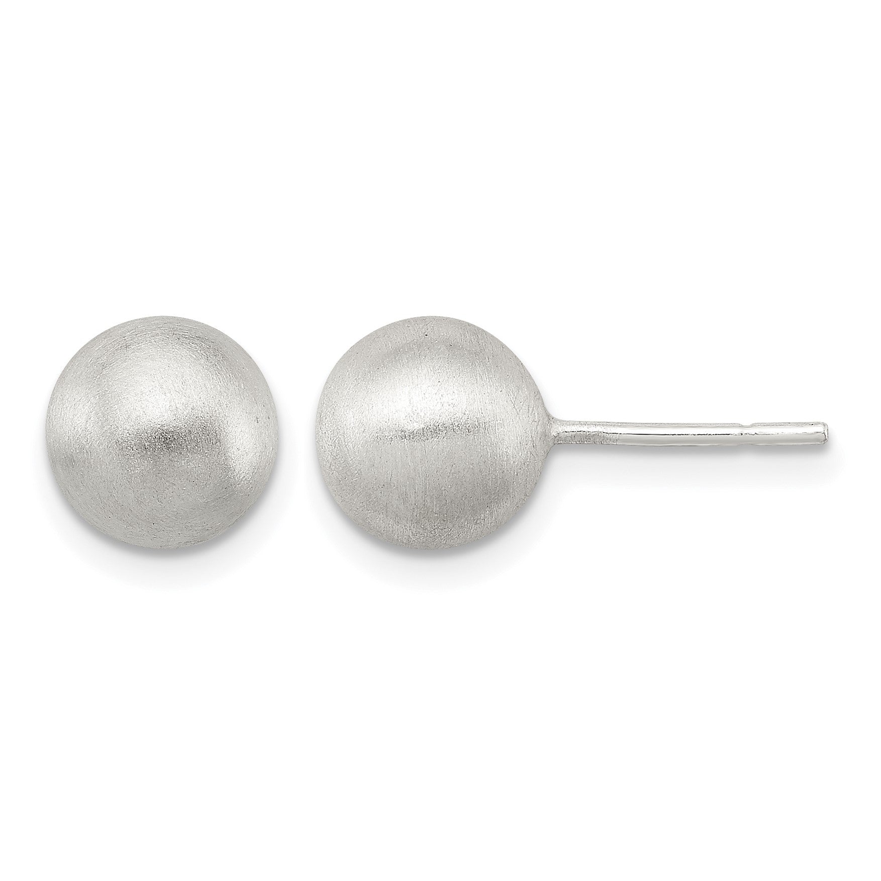 Sterling Silver Polished 8mm Laser-cut Post Earrings