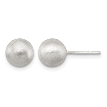 Sterling Silver Polished 8mm Laser-cut Post Earrings