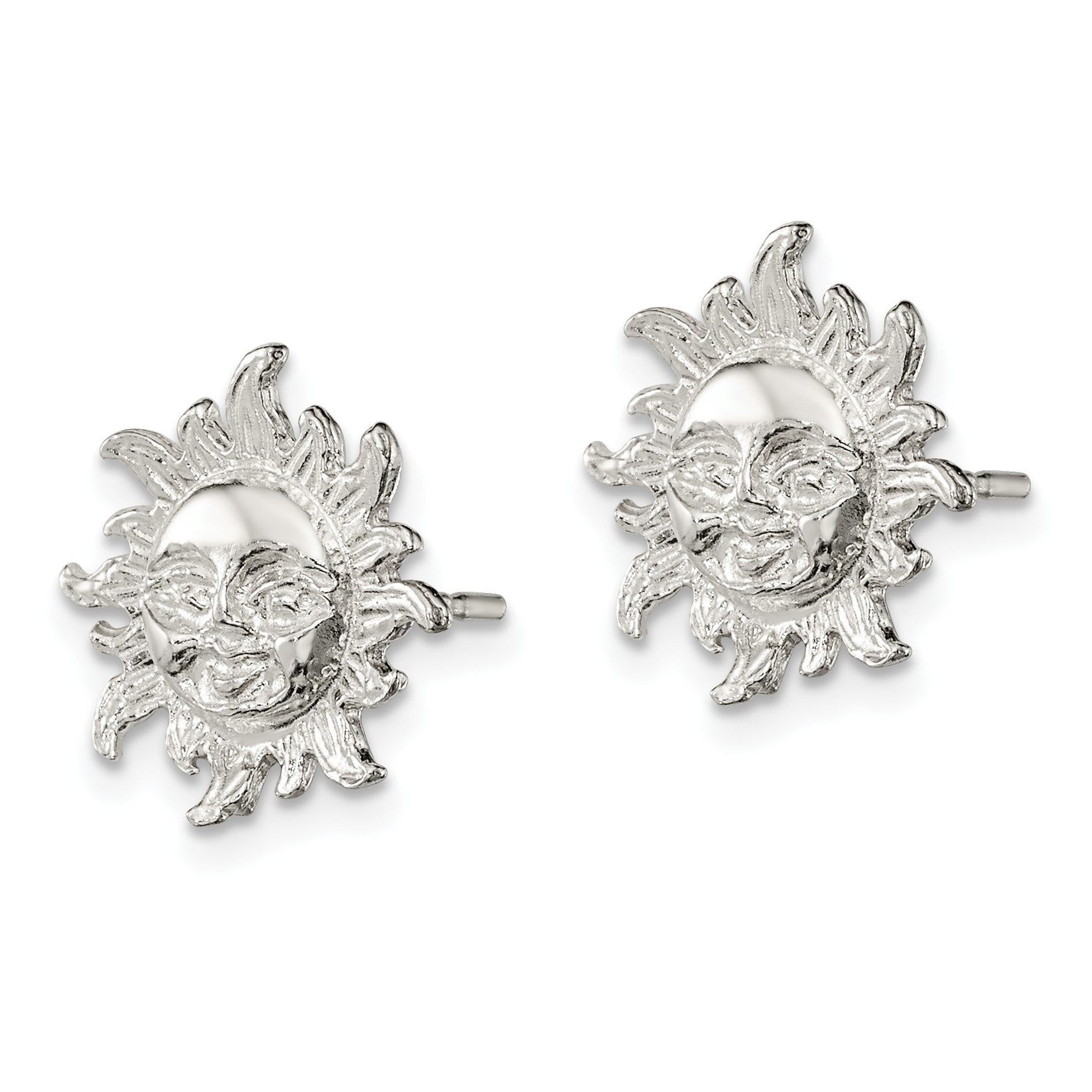 Sterling Silver Sun Mini Earrings