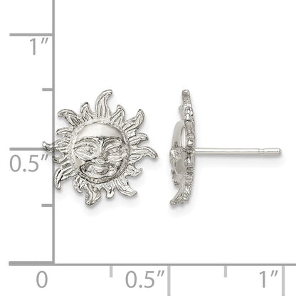 Sterling Silver Sun Mini Earrings
