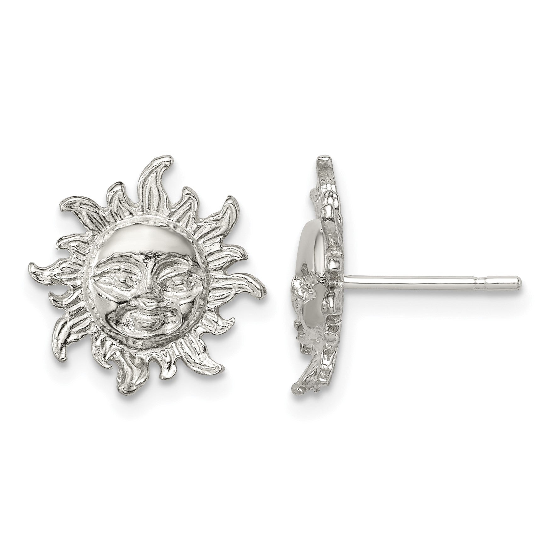 Sterling Silver Sun Mini Earrings