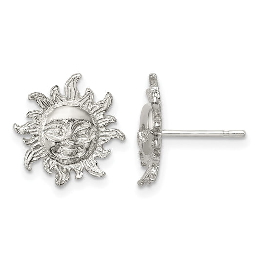 Sterling Silver Sun Mini Earrings