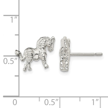 Sterling Silver Horse Mini Earrings