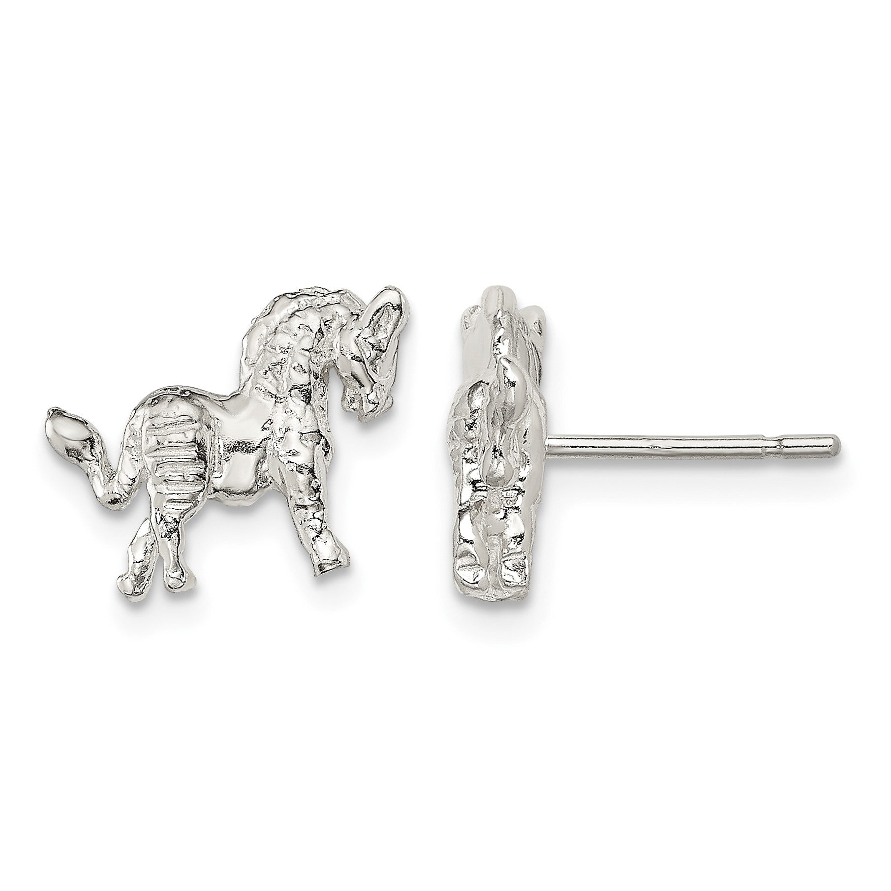 Sterling Silver Horse Mini Earrings
