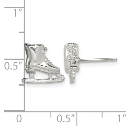 Sterling Silver Ice Skate Mini Earrings