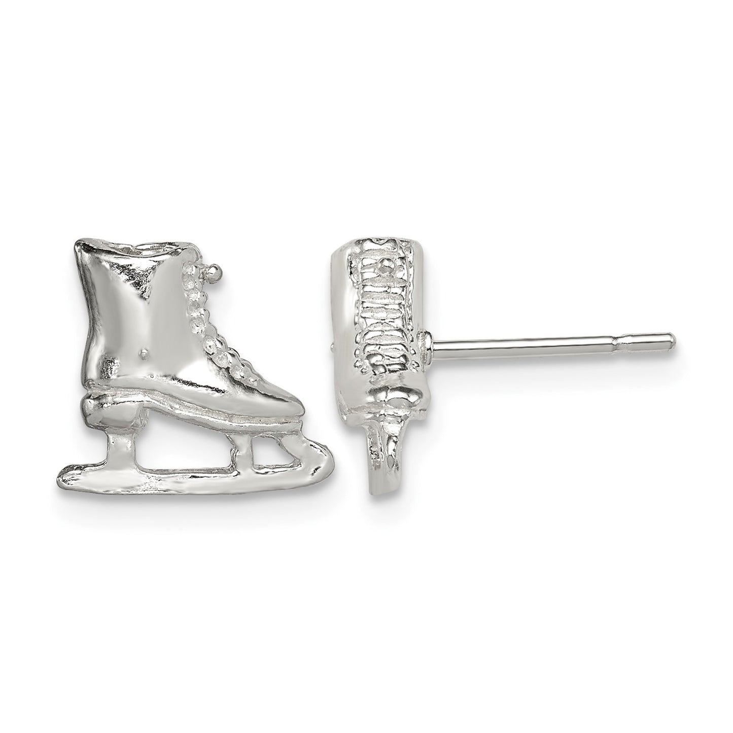 Sterling Silver Ice Skate Mini Earrings