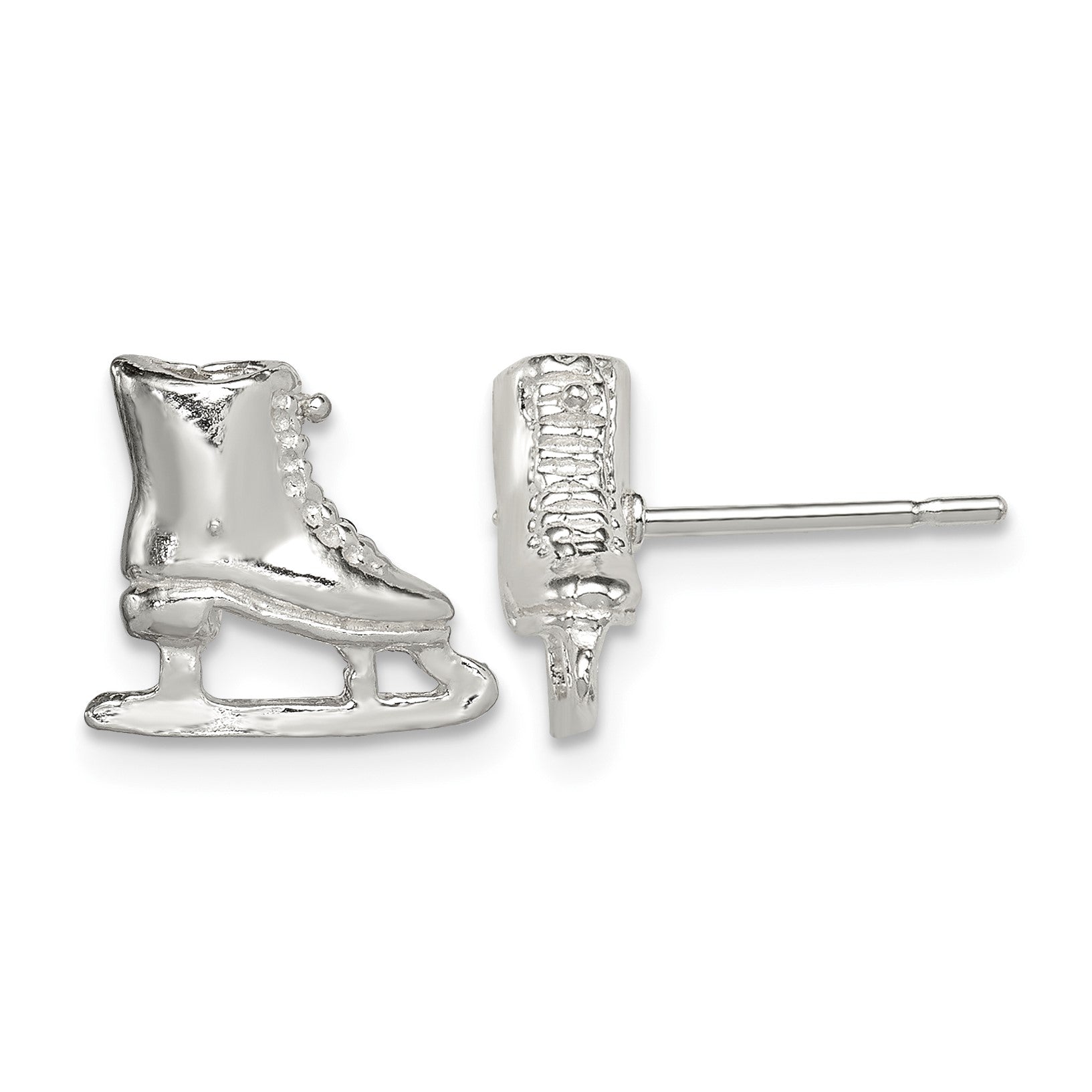 Sterling Silver Ice Skate Mini Earrings