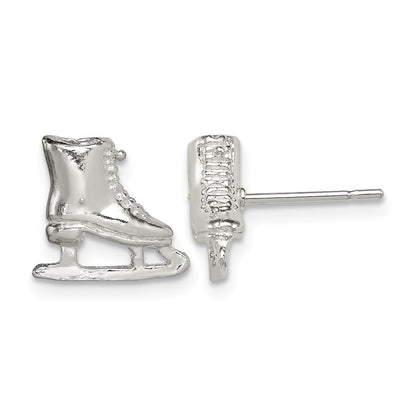 Sterling Silver Ice Skate Mini Earrings
