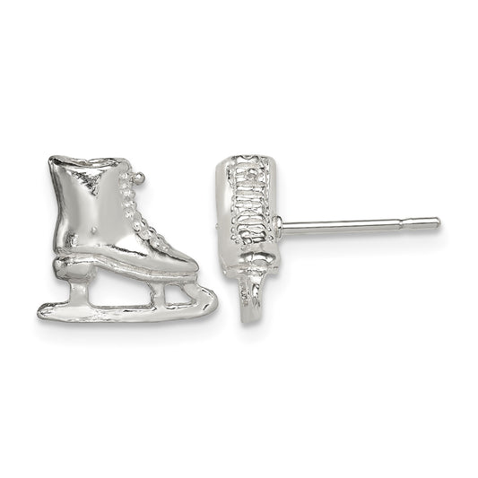 Sterling Silver Ice Skate Mini Earrings