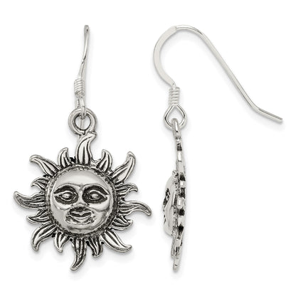 Sterling Silver Sun Earrings