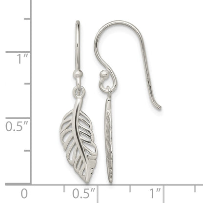 Sterling Silver Leaf Dangle Earrings