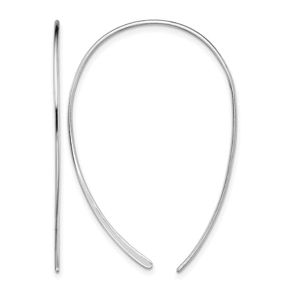 Sterling Silver Rhodium-plated Threader Earrings