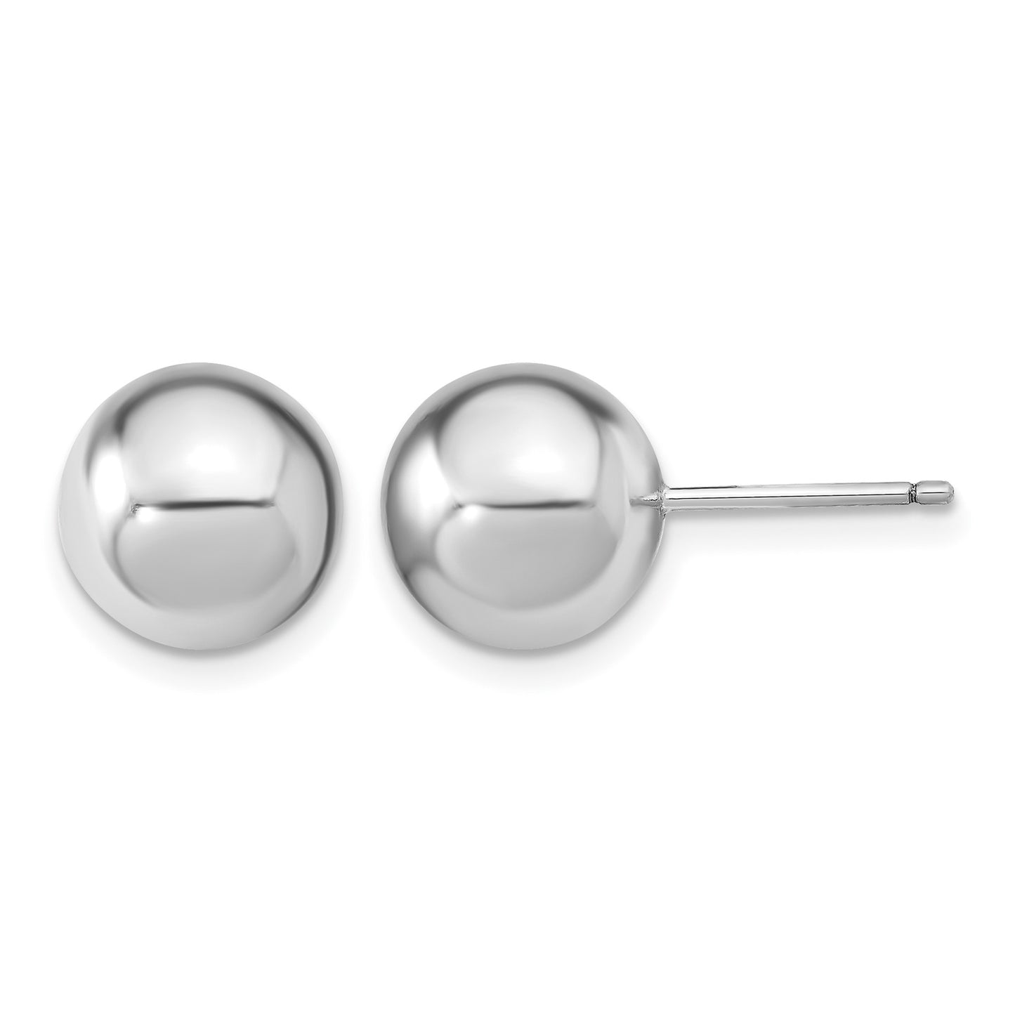 Sterling Silver Rh-pl 10-11mm Wht/Pink Imitation Shell Pearl 3 Earring Set