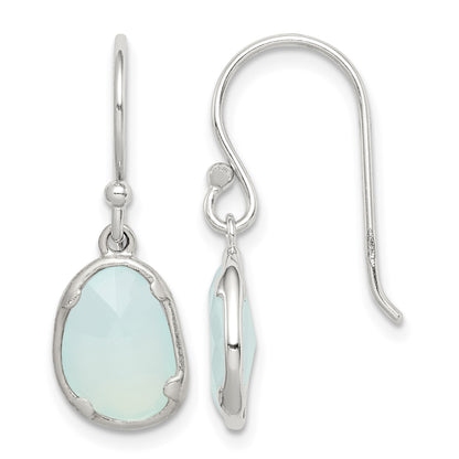 Sterling Silver Blue Chalcedony Dangle Earrings