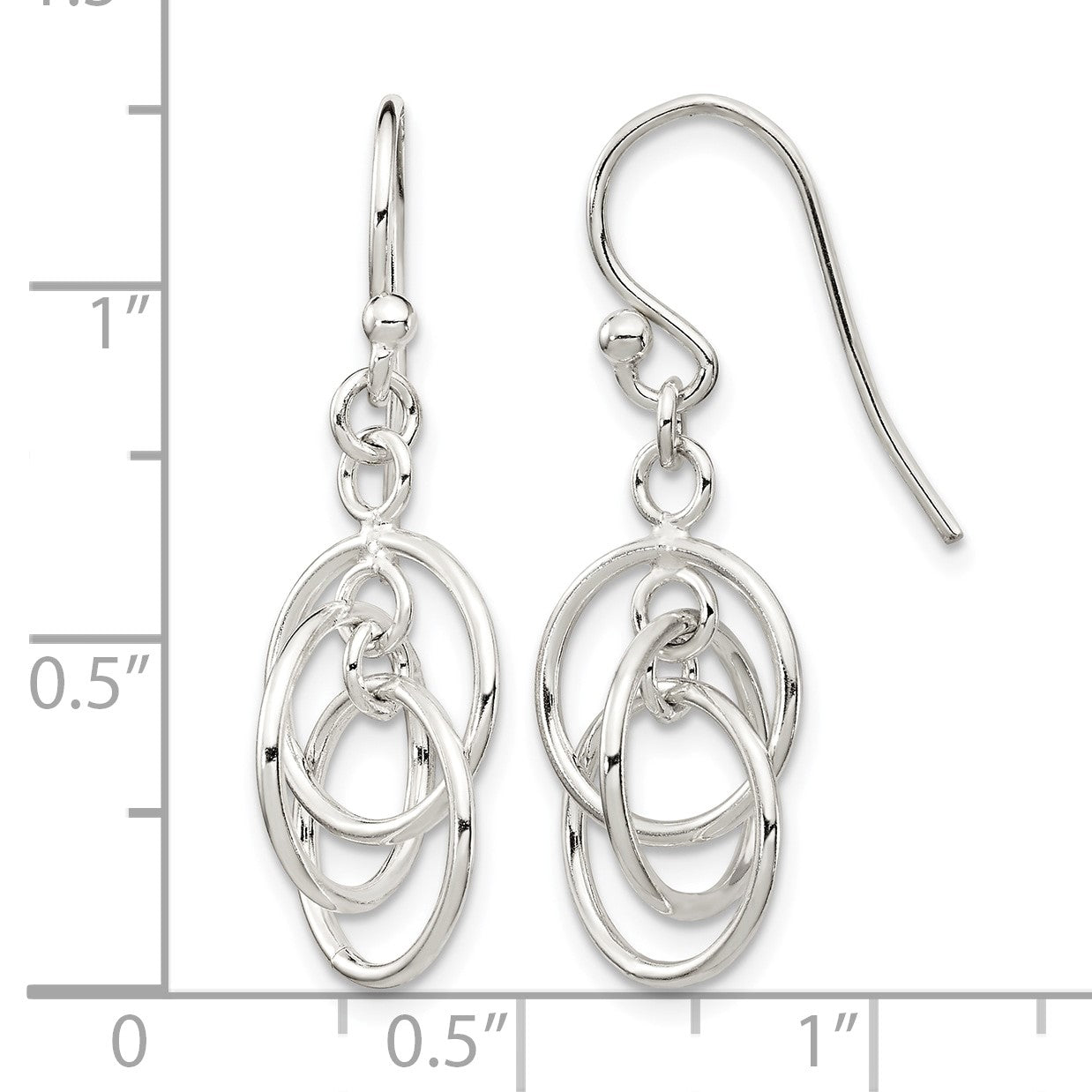 Sterling Silver Polished Dangle Earrings
