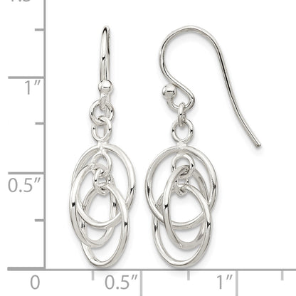 Sterling Silver Polished Dangle Earrings