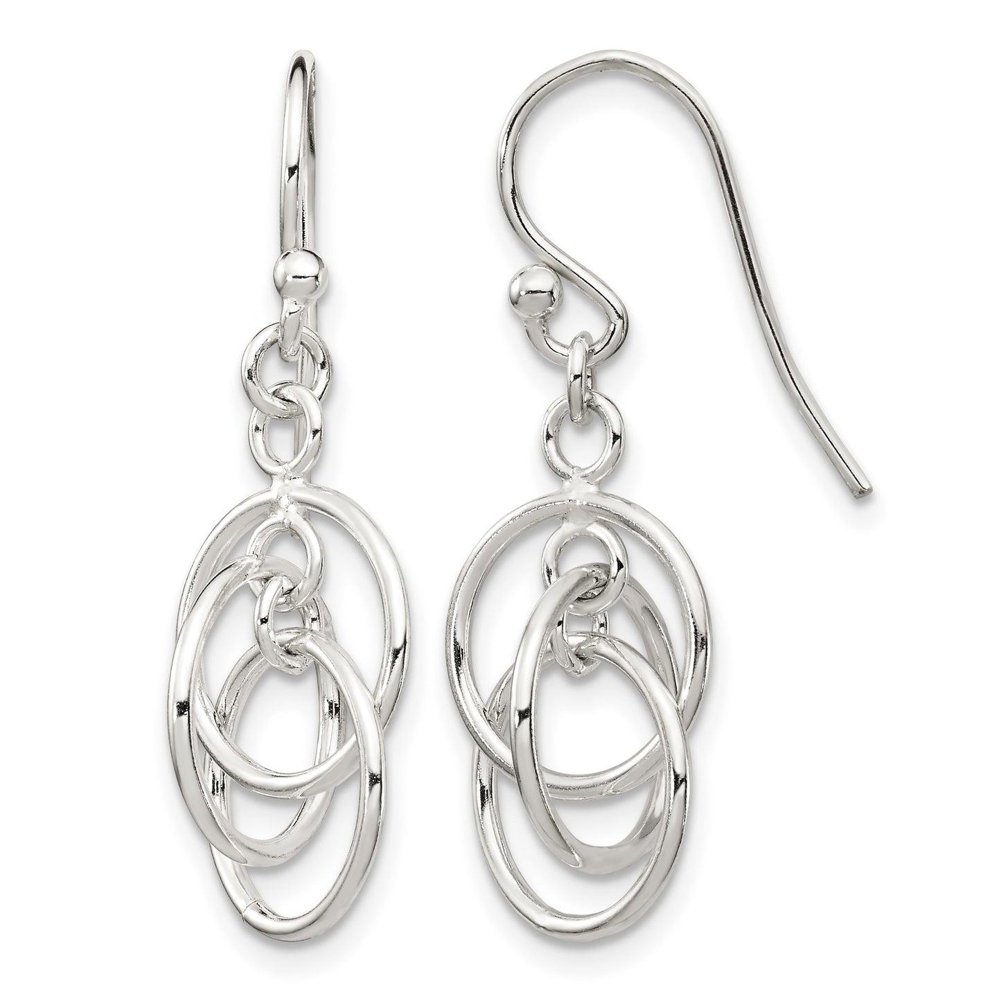 Sterling Silver Polished Dangle Earrings