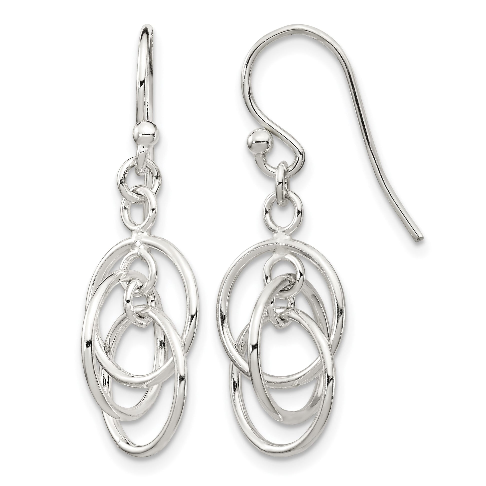 Sterling Silver Polished Dangle Earrings