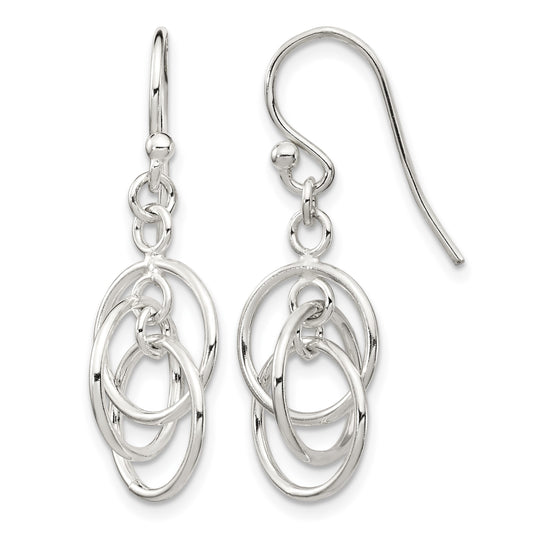 Sterling Silver Polished Dangle Earrings