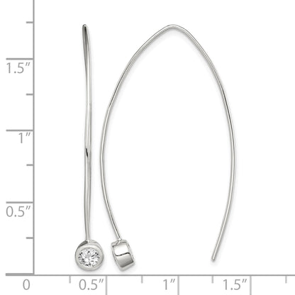 Sterling Silver CZ Threader Earrings