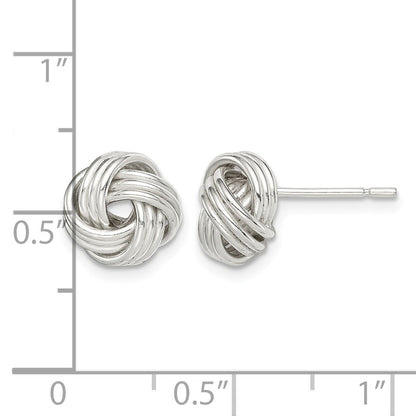 Sterling Silver Love Knot Post Earrings
