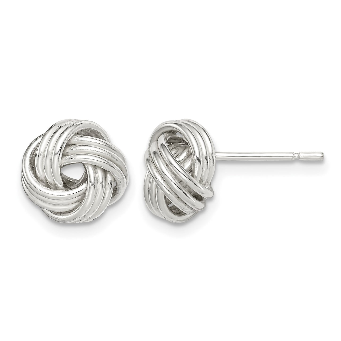 Sterling Silver Love Knot Post Earrings
