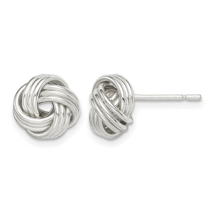 Sterling Silver Love Knot Post Earrings