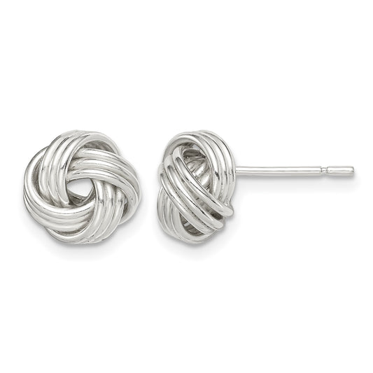 Sterling Silver Love Knot Post Earrings