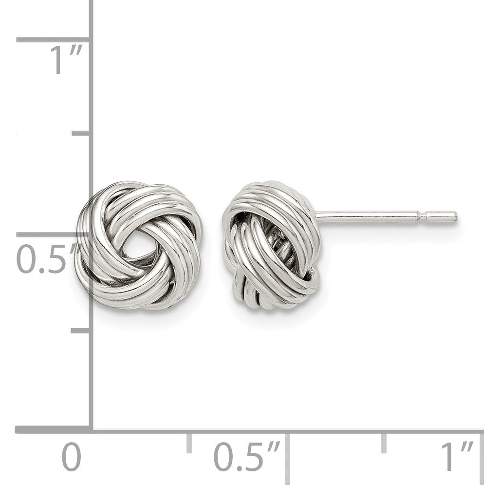 Sterling Silver Polished Love Knot Earrings