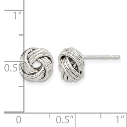 Sterling Silver Polished Love Knot Earrings
