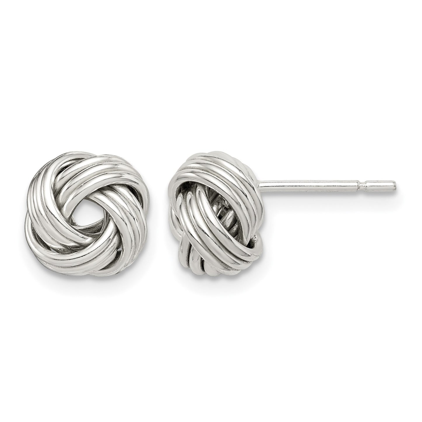 Sterling Silver Polished Love Knot Earrings