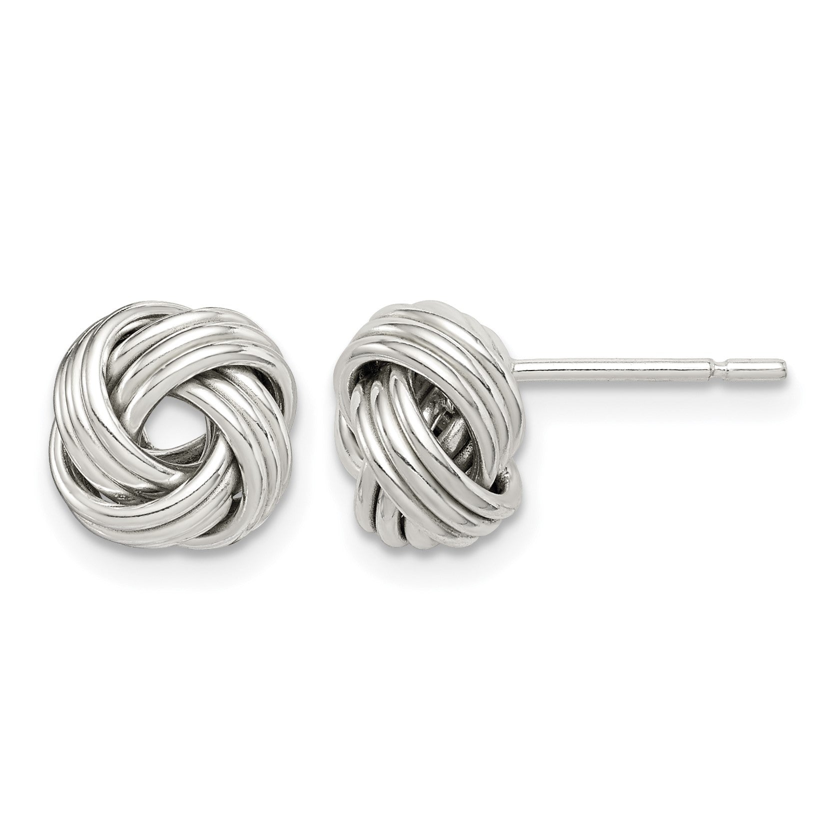 Sterling Silver Polished Love Knot Earrings