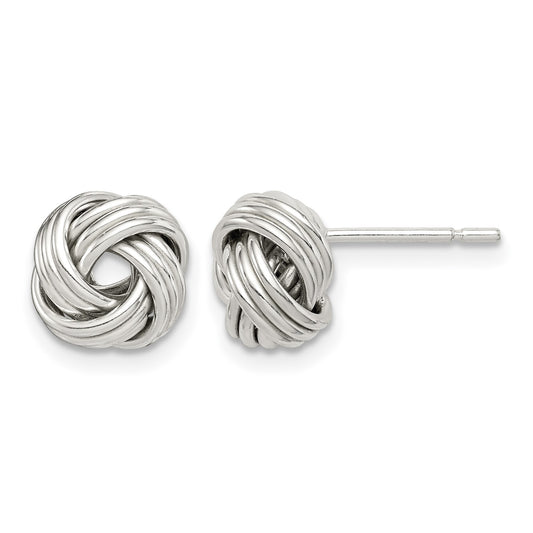 Sterling Silver Polished Love Knot Earrings