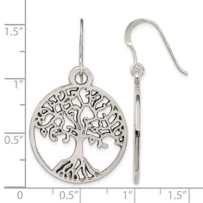 Sterling Silver Tree of Life Dangle Earrings