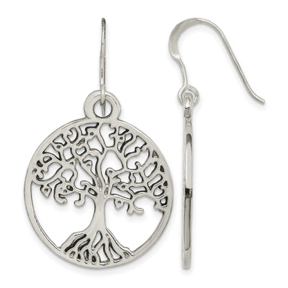 Sterling Silver Tree of Life Dangle Earrings