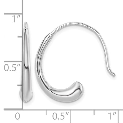 Sterling Silver Rhodium-plated Threader Dangle Earrings