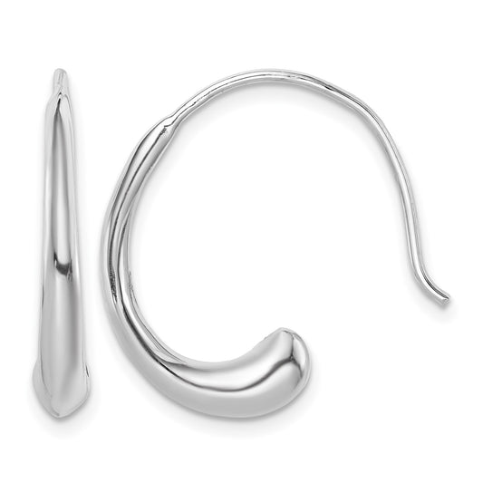 Sterling Silver Rhodium-plated Threader Dangle Earrings