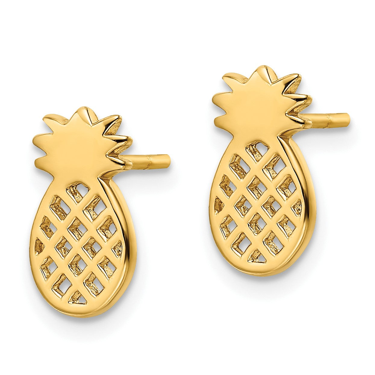 Affordable Expressions Sterling Silver Gold-plated Pineapple Post Earrings