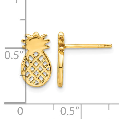 Affordable Expressions Sterling Silver Gold-plated Pineapple Post Earrings