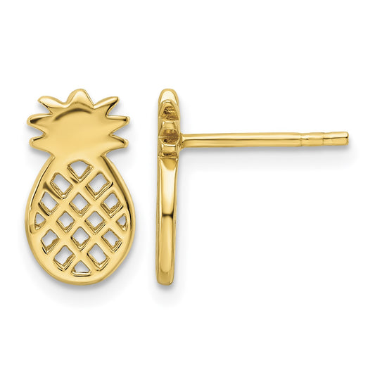 Affordable Expressions Sterling Silver Gold-plated Pineapple Post Earrings