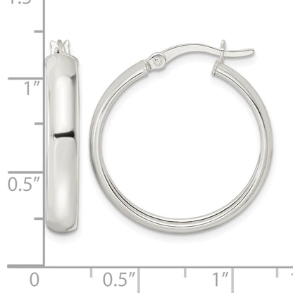 Sterling Silver Polished Hoop Earrings