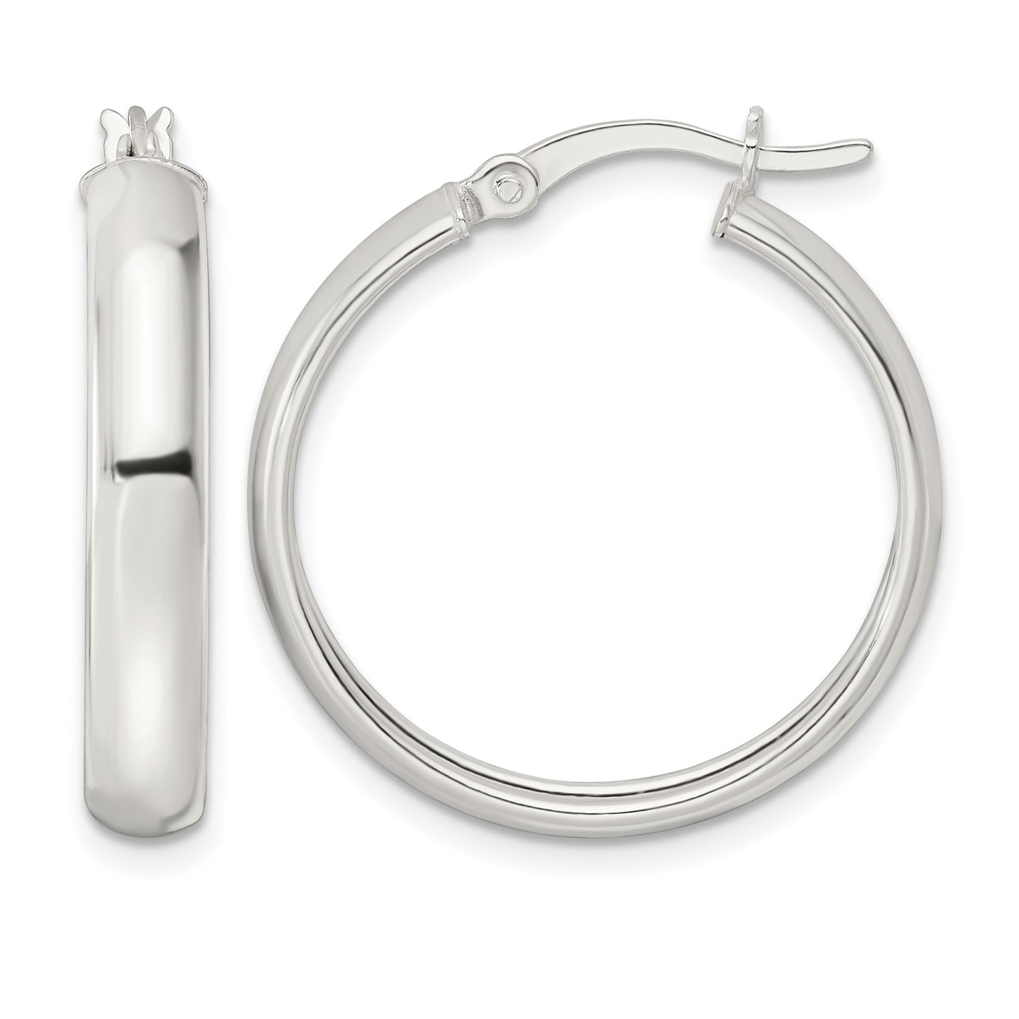 Sterling Silver Polished Hoop Earrings