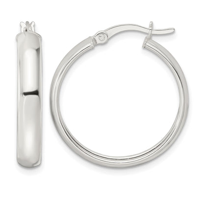 Sterling Silver Polished Hoop Earrings