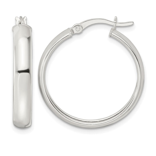 Sterling Silver Polished Hoop Earrings