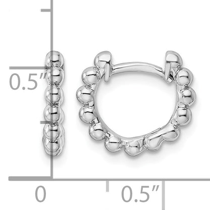 Sterling Silver RH Beaded Hoop Earrings