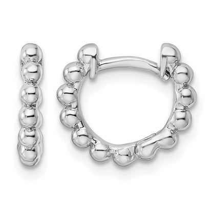 Sterling Silver RH Beaded Hoop Earrings